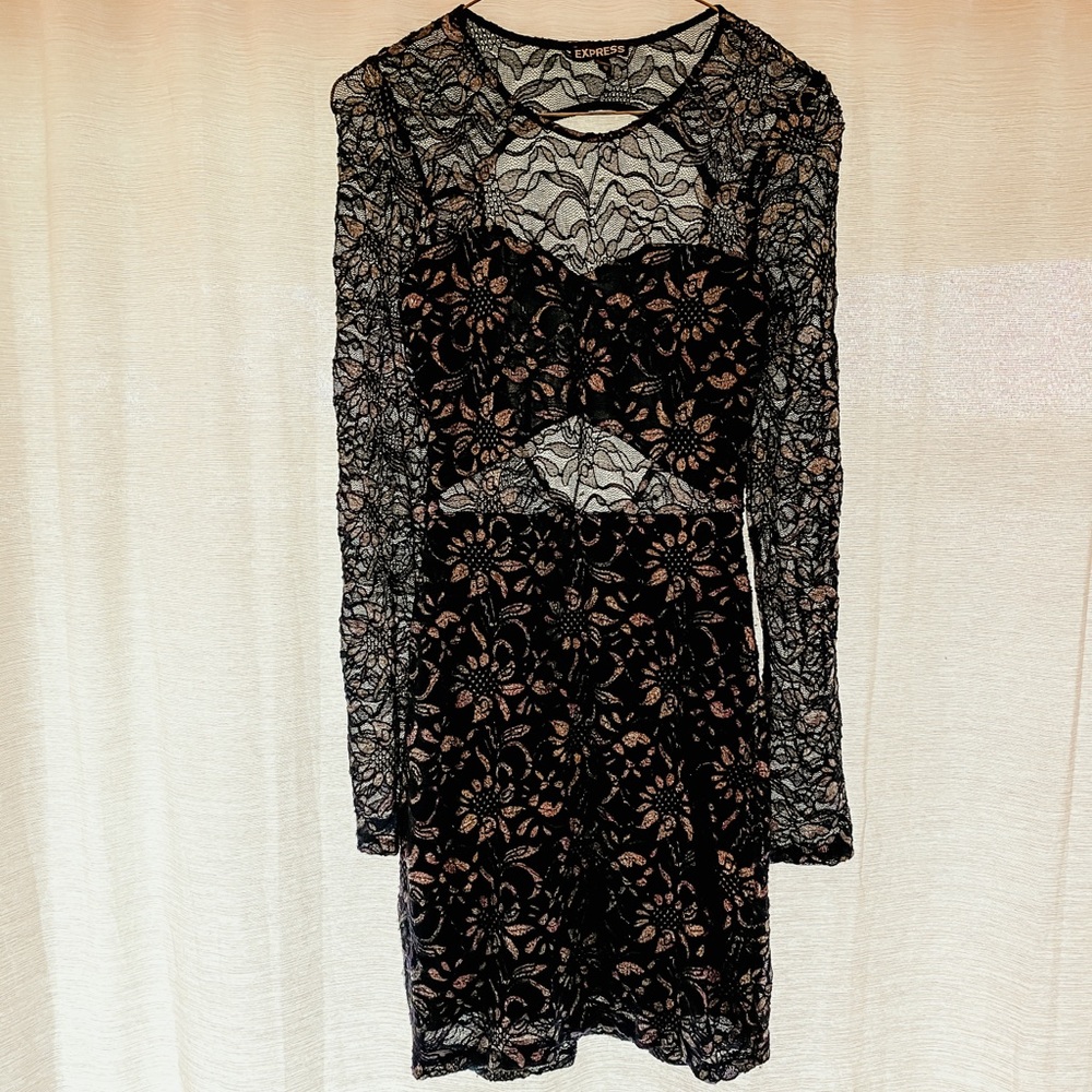 Navy and silver dress by Express